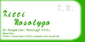 kitti mosolygo business card